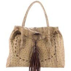HENRY BEGUELIN Ostrich Leather Bag